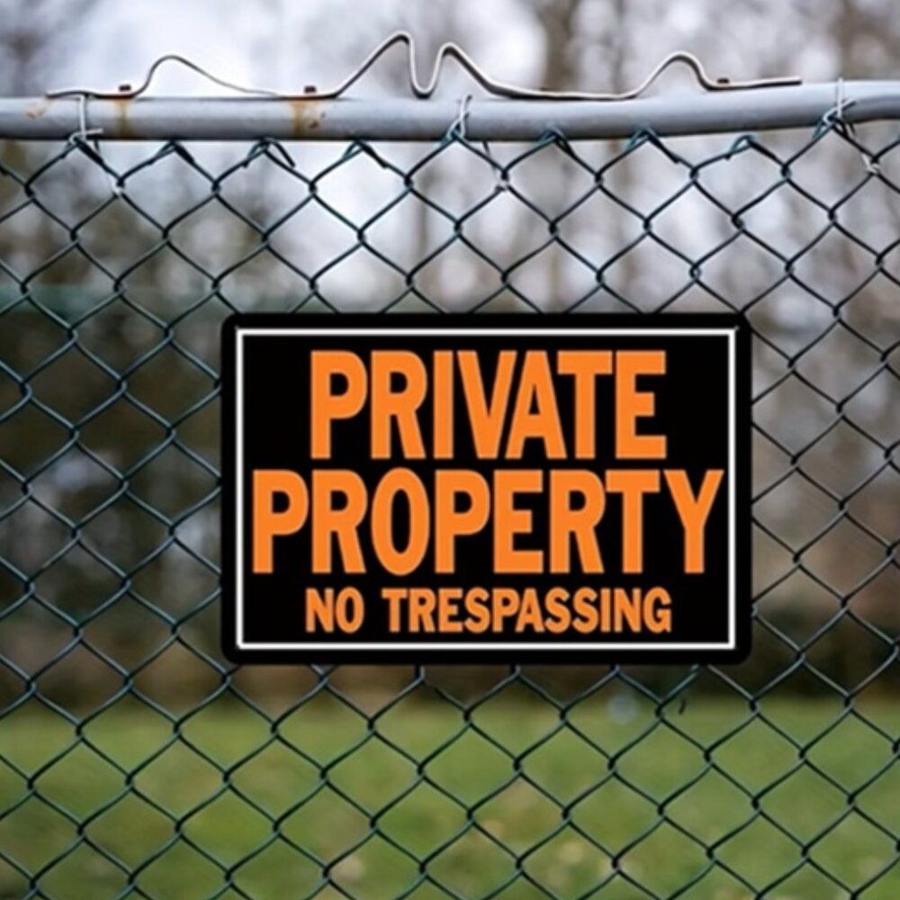 3PK Hot New Private Property Vinyl Sticker Warning Decal